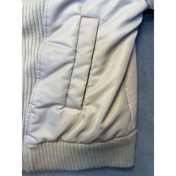 Simply Vera Wang Puffer Jacket w/ Sweater Accents Tan Womens LG - Picture 4 of 9